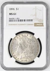 USA 1896-P Morgan Dollar - Silver - NGC MS 61