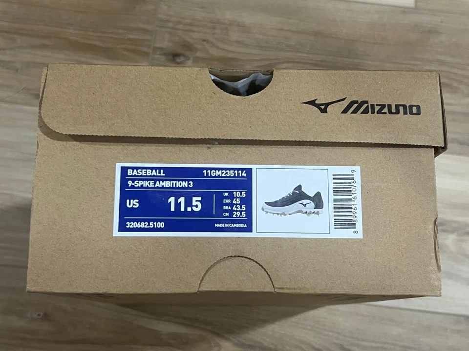 Nuevos botines azules Mizuno 9-Spike Ambition 3 con caja. Talla 11,5 Foto 2 de 4