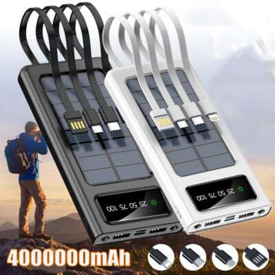 #ad 2025 Super 40000000mAh Solar Power Bank 4 USB Portable Charger For Cell Phone $16.90