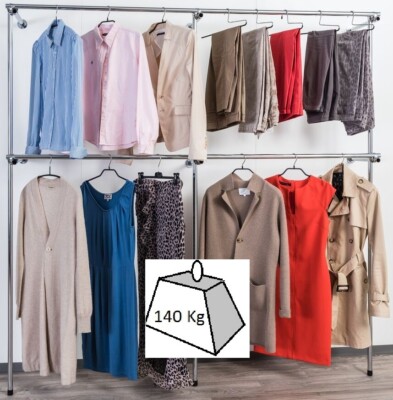200x200x35cm Kleiderständer Wandregal Garderobe Textilständer Kleiderwagen  W.09