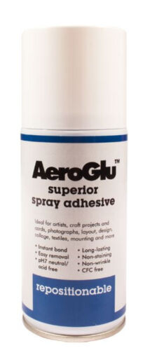 Aeroglu Superior Spray Mount Adhesive - 400ml - Permanent or Repositionable - 第 1/6 張圖片