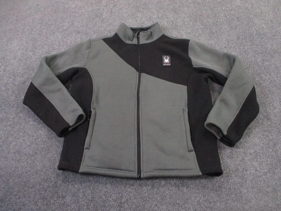 Chaqueta Spyder Para Hombres L Forrada de Vellón Senderismo Logo Exterior Suéter Rejilla Abrigo Pesado Foto 2 de 4