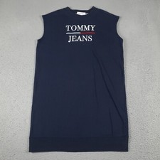 Tommy Hilfiger Sweater Dress Womens XXS 2XS Navy Blue Pullover Sleeveless