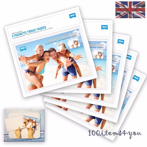 MAGNETIC PHOTO FRAMES for FRIDGE PACK OF 10 CLIAR  6" x 4" (10x15cm) UK