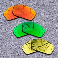 Fire Red Green 24K Golden Polarized Replacement Lenses For-Oakley Square Whisker