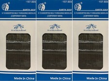 Sewing Needles self-threading 3 pack USA Seller