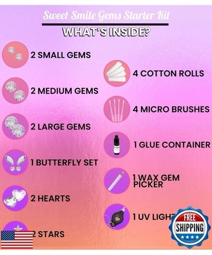 Sweet Smile Gems DIY Tooth Gem Kit | Tooth Gem Starter Kit | Teeth Gems - Picture 3 of 5