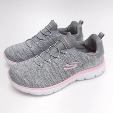 Skechers Womens 7 Summits 12983 Gray Wide Fit Memory Foam Shoes Sneakers Walking