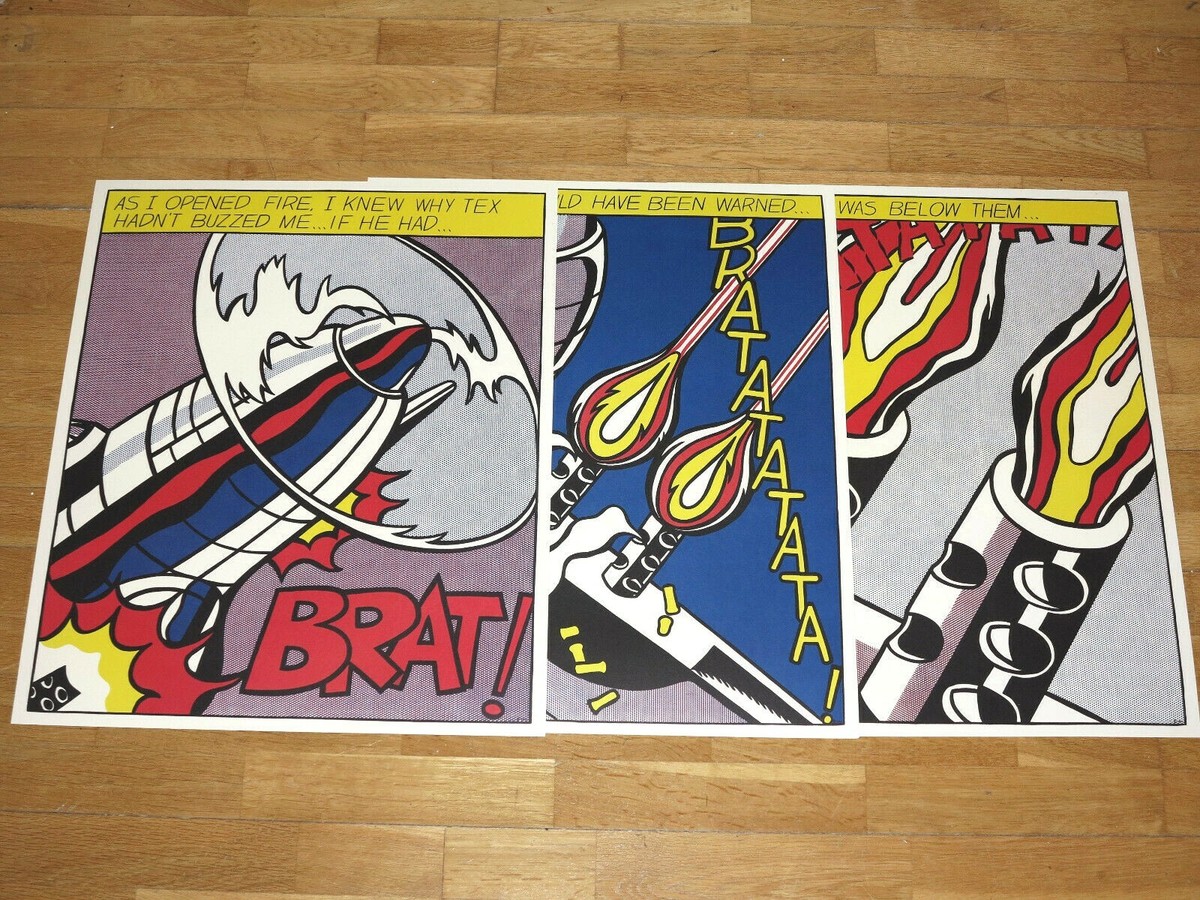 3部作 ロイ・リキテンスタイン ポスター 「As I Opened Fire」 Roy Lichtenstein – As I opened Fire, 1966 – Triptych (3