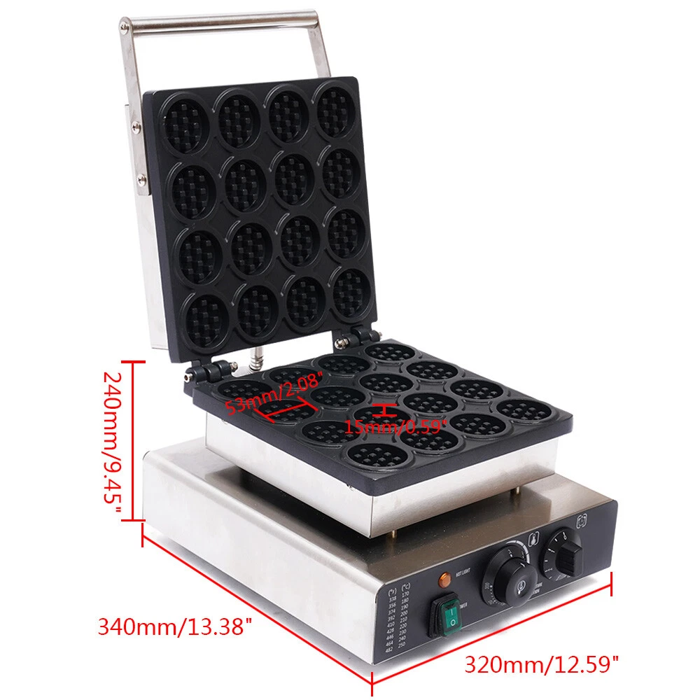 Electric Belgian Waffle Baker Mini Round 16-Grid Nonstick 50~300?? Fast Heating