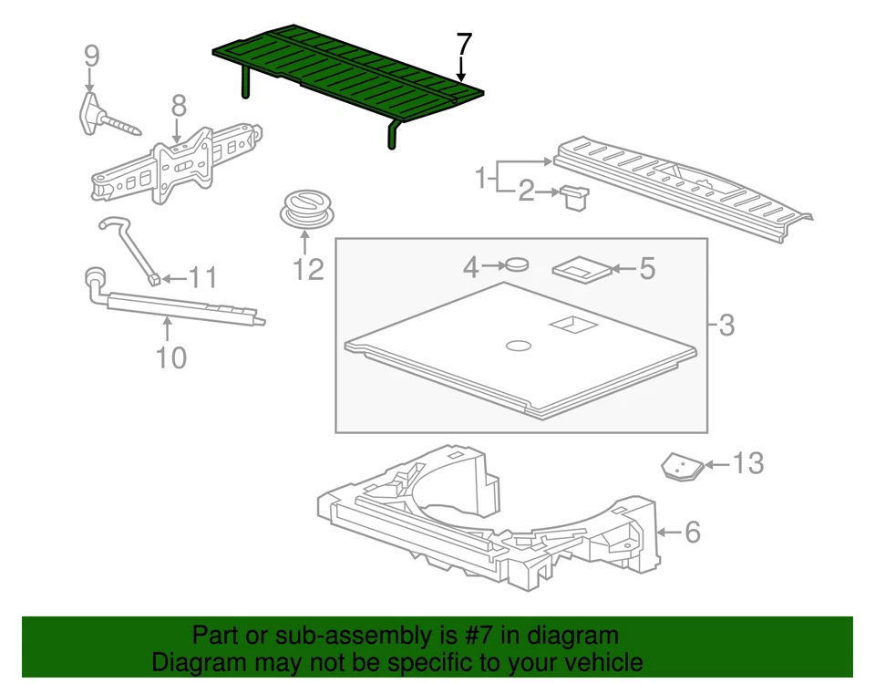 Panel de liquidación de transición de área de carga genuino GM 2014-2017 Chevrolet GMC 23426665 Foto 2 de 2