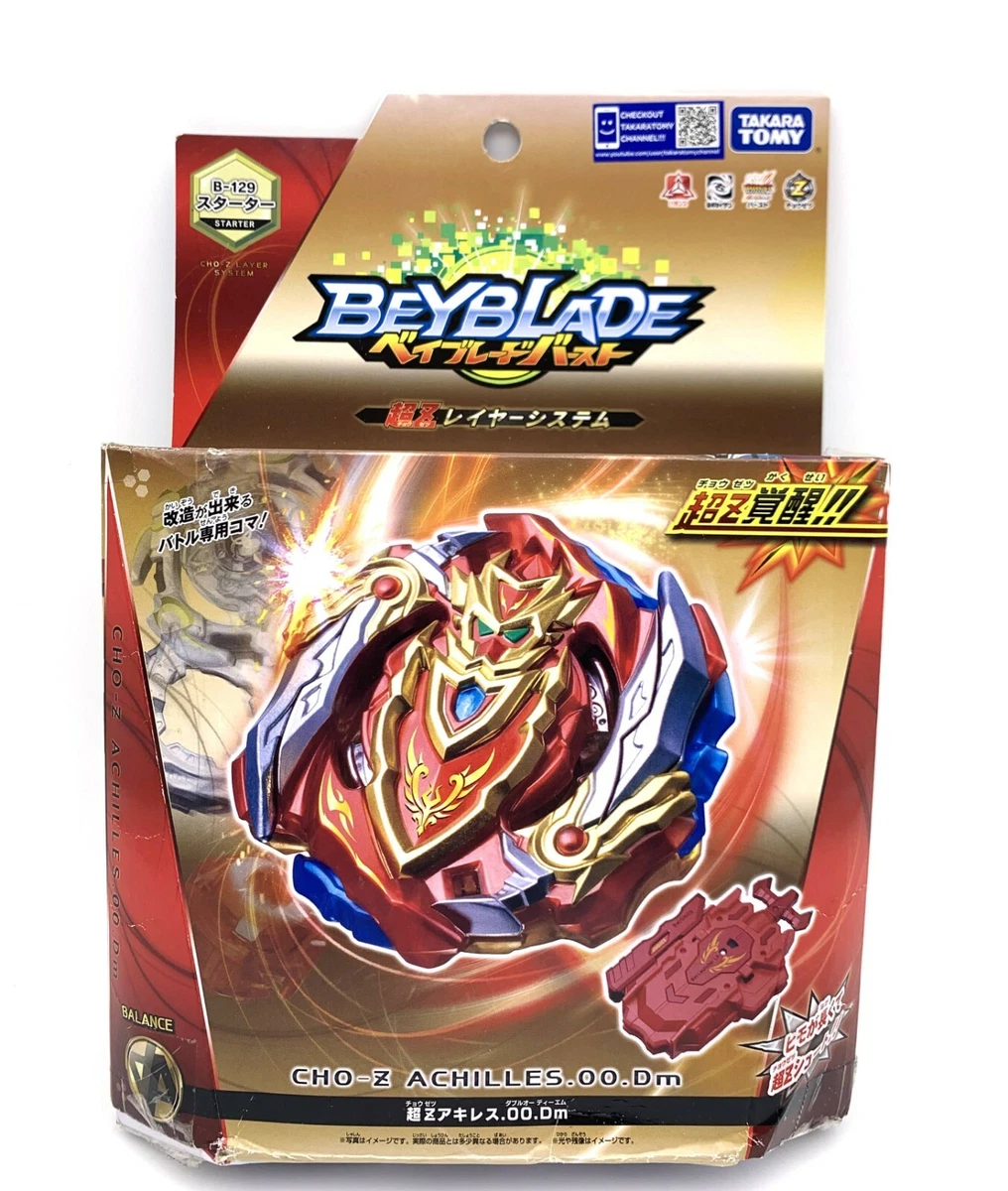 TAKARA TOMY BEYBLADE BURST CHO Z B 129 STARTER ACHILLES.00.Dm LAUNCHER LR