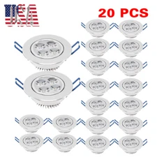 20piece Downlight Led Dimmable Spotlight 3w 5w Ceiling Panel Light Recessed Lamp