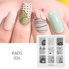 KADS Stamping Plates Flower Nail Art Stamping Template Image Manicure Stencil