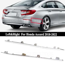 Chrome For Honda Accord 2018-2022 Left Right Rear Bumper Lower Molding Trim