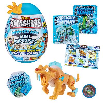 Smashers Dino Ice Age Sabre Tooth Tiger by ZURU Mini Surprise with DAMAGED BOX