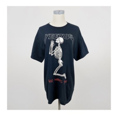 Kanye West Yeezus Tour 2014 X Games Skeleton Prayer Convert T-Shirt
