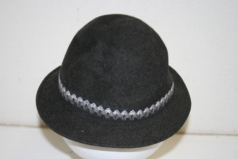 Vintage JC Penney's Wool Gray Fedora Hat Cap Derby Size 7 Hipster 1950's 60's - Image 4 of 4