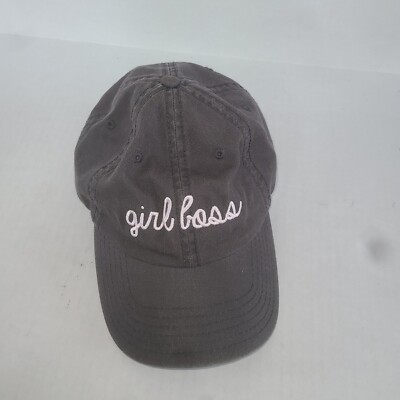 Girl Boss Adjustable Strapback Hat Black