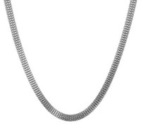 Bold Woven Mesh Chain Necklace Stainless Steel By Design Qvc 20 30 Bold Woven Mesh Chain Necklace Stainless Steel By Design Qvc 20 30