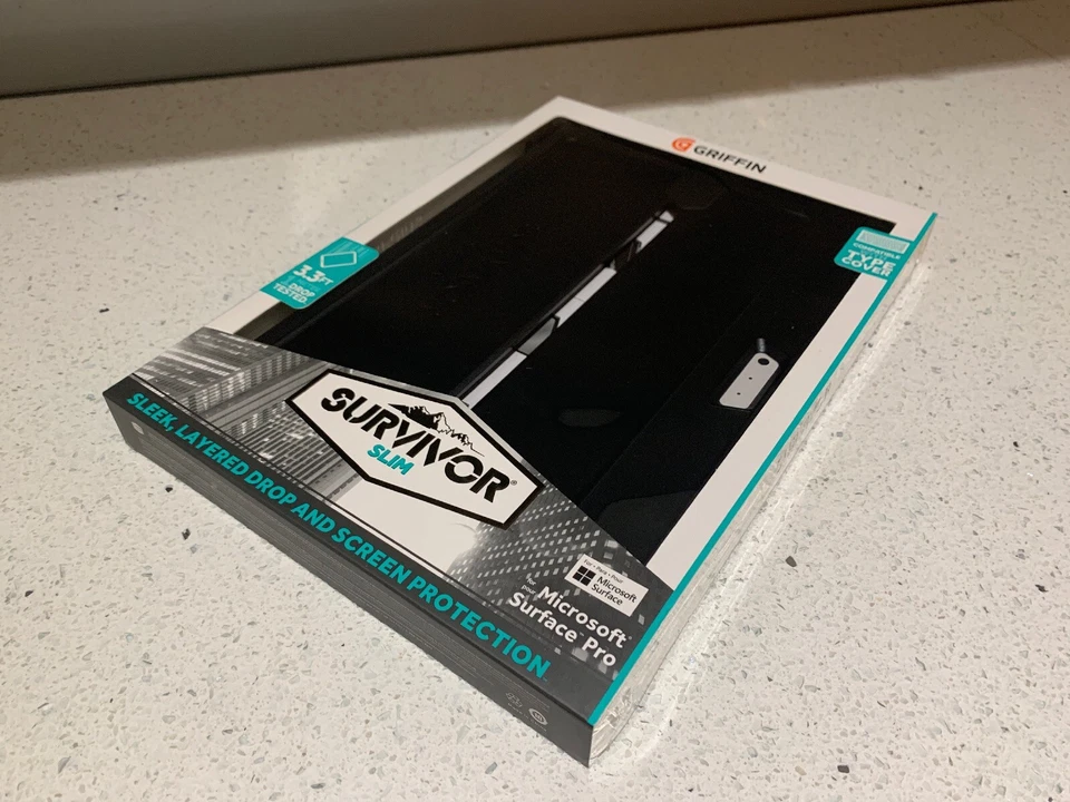 Surface Pro 6 / Pro 5 / Pro 4 GRIFFIN Survivor Slim Rugged Tough Case - Black - Image 4 of 4