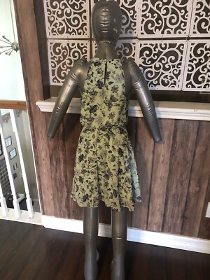 Francesca's Ocean Green Seafoam Blue Paisley Halter Summer Dress S | eBay