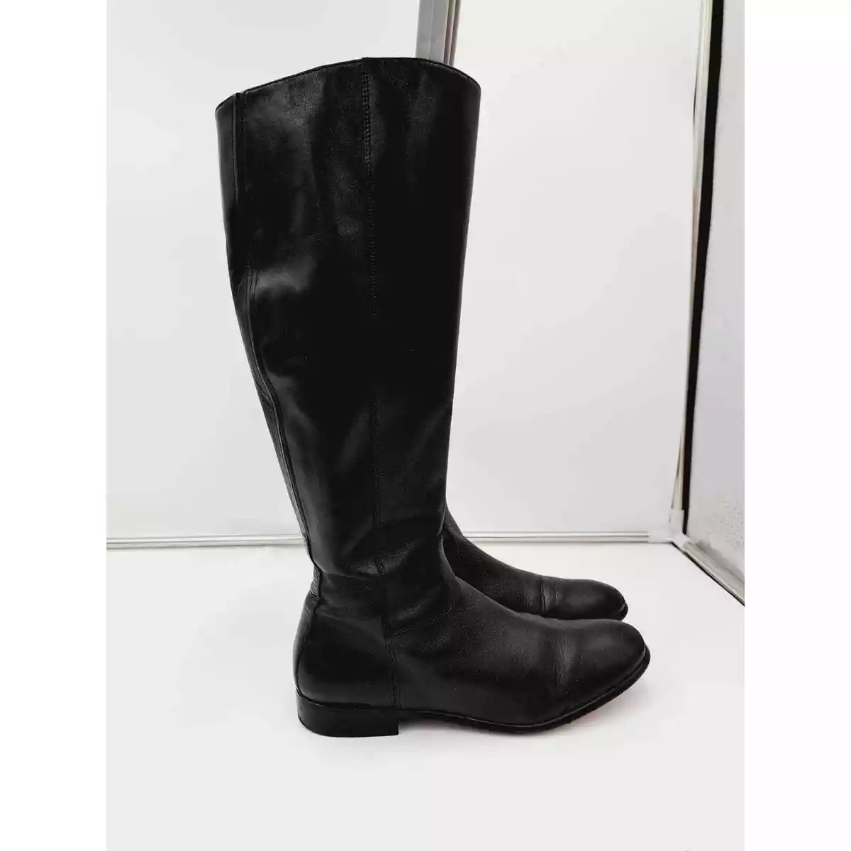 Corso Como Black Riding Leather Knee High Boots 7