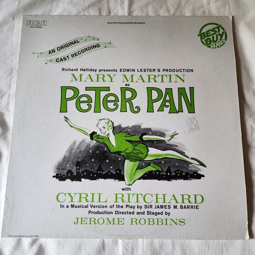 Vintage Peter Pan Mary Martin An Original Cast Recording 1954 - VG+