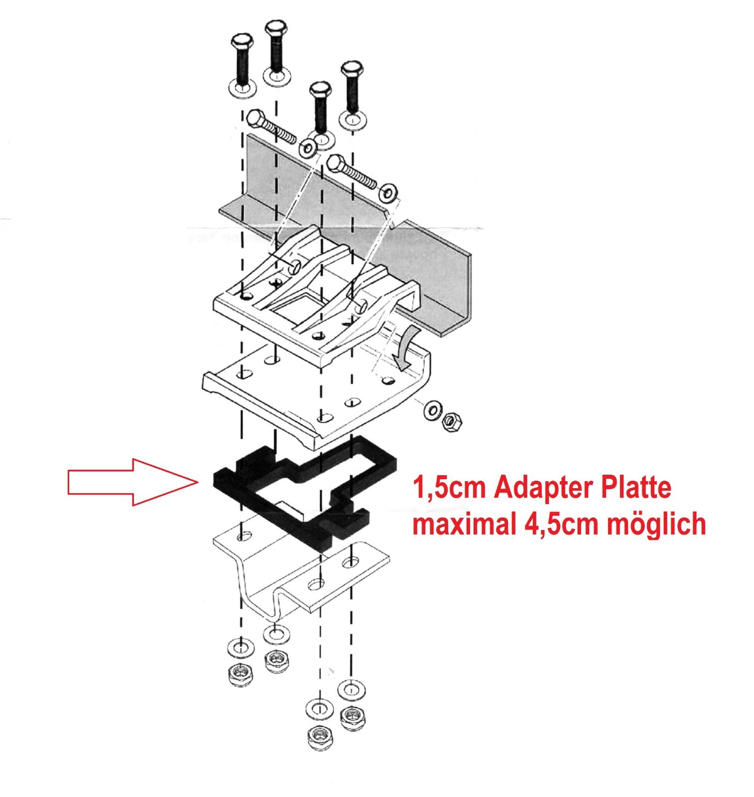Rangierhilfen Wohnwagen Enduro Spacer Adapter EM203 303A+ 303+ 405smart  90400