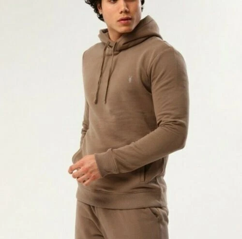 All Saints Mens Raven Hoody Top and Sweat Pants Designer Fleece Tracksuit Outfit - Picture 12 of 26