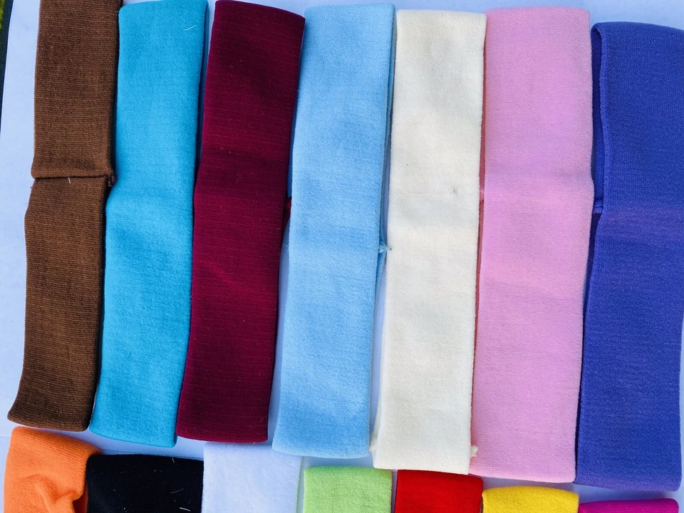 Diadema elástica de algodón 25 un. Mujer Gimnasio Yoga Deportes Softbol Banda Foto 4 de 4