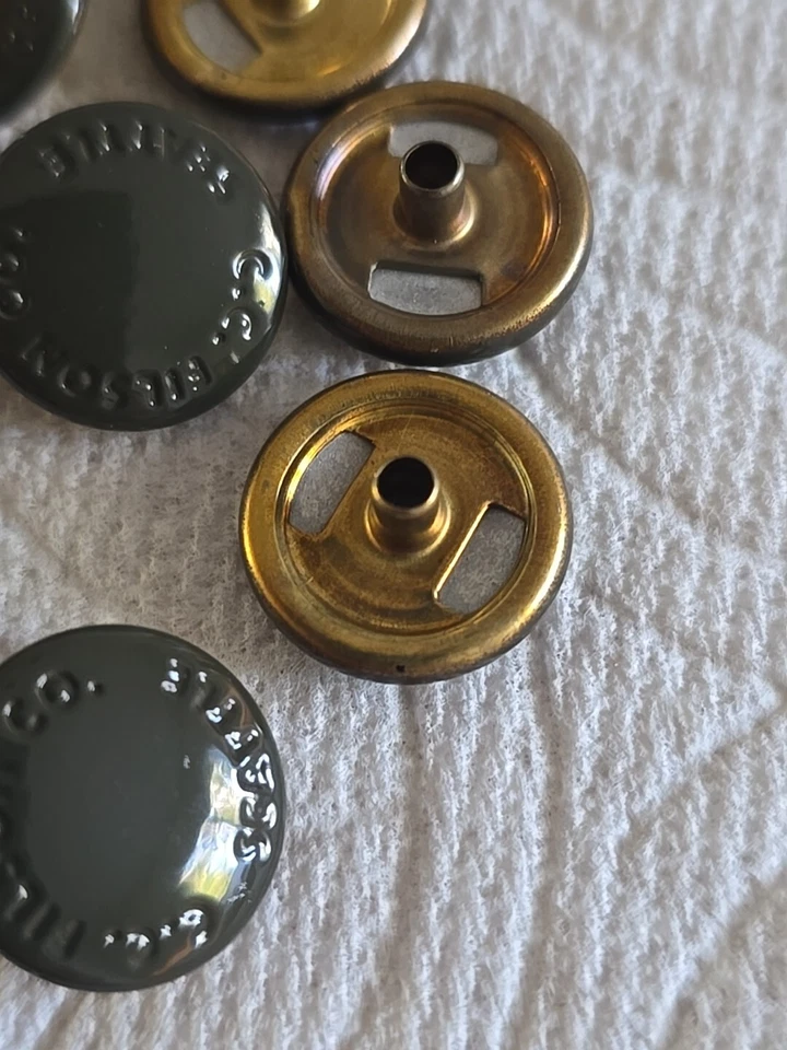 Nuevo lote de 18 sujetadores a presión de costura vintage C. C. Filson Seattle MARRÓN cada uno. Foto 3 de 4