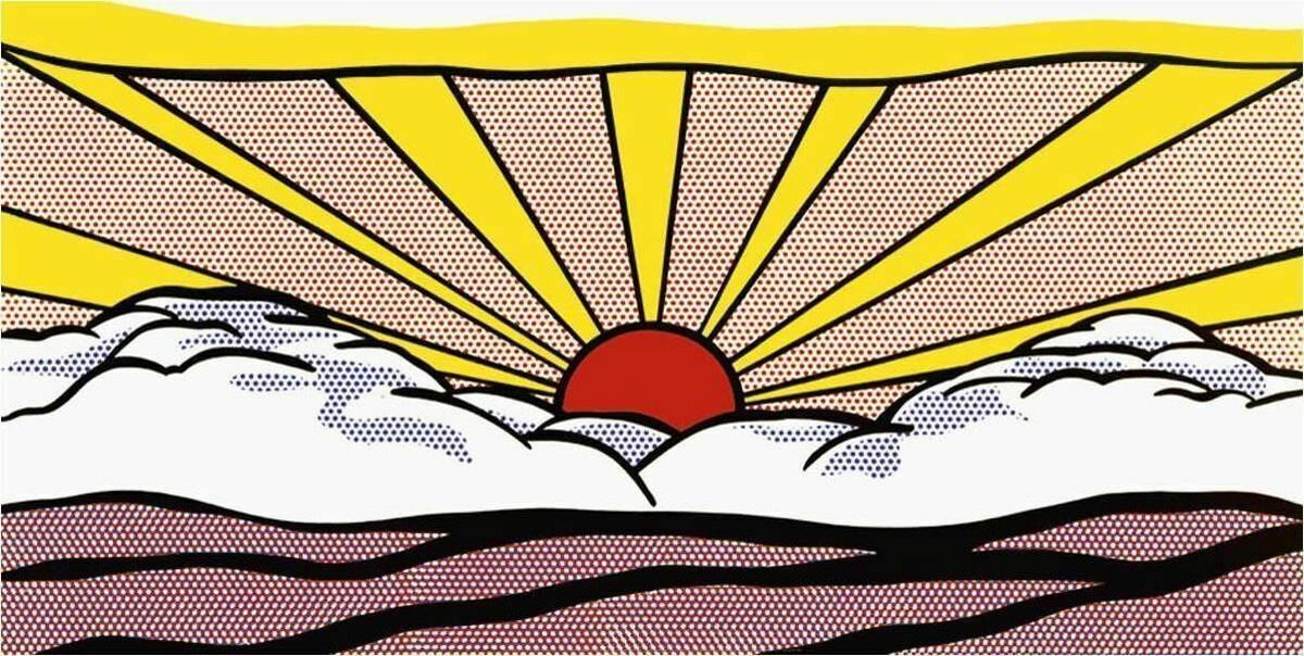 Sunrise, 1965 - Roy Lichtenstein Art Print Poster Sun