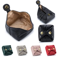 Coin Purse for Men Women Leather Change Purse Holder Wallet Small Snap Pouch