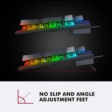 Computer Desktop Gaming Keyboard and Mouse Mechanical Feel LED Light Backlit 7