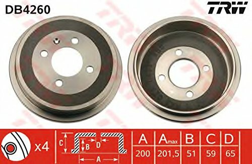TRW AUTOMOTIVE DB4260 Tamburo Fr. Seat (B0C)
