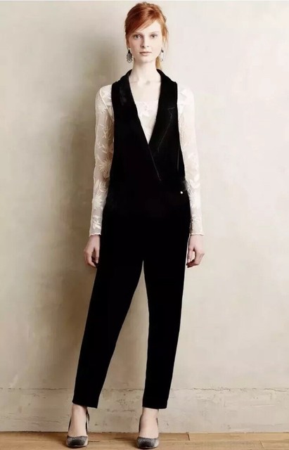 anthropologie velvet jumpsuit