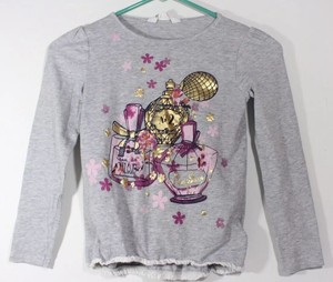 H M Girls Gray Tee T Shirt Perfume Size 6 8 Y Z Ebay