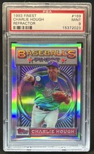 1993 Topps Finest Charlie Hough Refractor #169 PSA 9