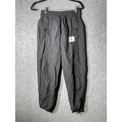 nyalon Jordan Womens Black Nylon Jumpman Jogger Pants Elastic Waist Small