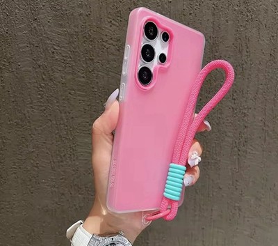 For Samsung Galaxy S26 Ultra S25 S24+ S23 S22 S21 Lanyard Soft Jelly Case Cover