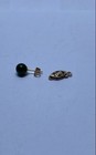 14K Yellow Gold Scrap Jewelry Lot 0.8g Single Gemstone Earring Filigree Clasp — photo 2