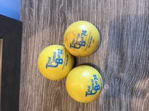 Lot of 3 Total Control Baseball/Softball Weighted Training Balls 82 & 74
