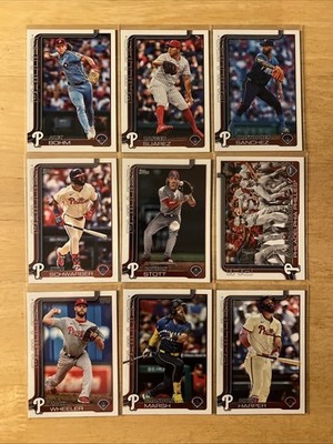 2025 Topps Team Set Series 1 2 & Update Philadelphia Phillies 30 Cards