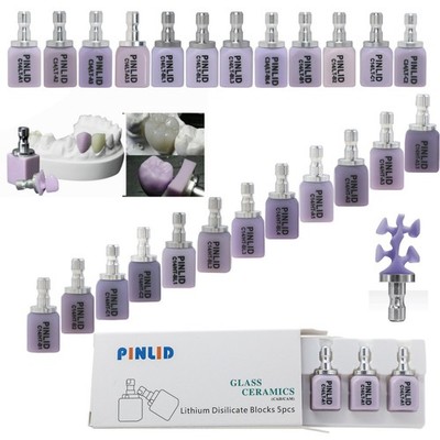 US HT/LT C14 Dental Emax CAD Glass Ceramic Blocks Lithium Dislicate Blocks CEREC