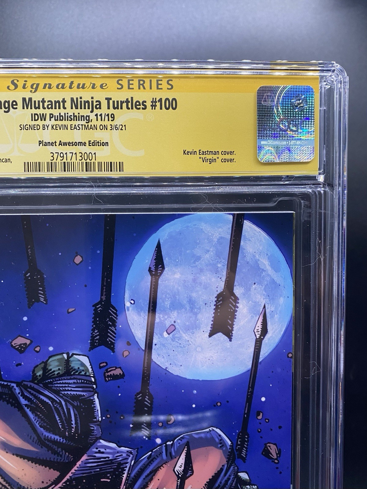 TMNT #100 – Planet Awesome Edition – Eastman Virgin Variant – CGC 9.8 Signed photo 3