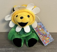 GRATEFUL DEAD "FLOWER POWER" 1985 BEAR BY LIQUID BLUE BEAR - NEW WITH TAG