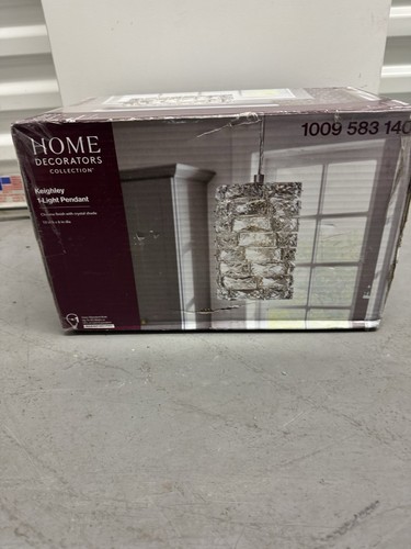 Home decorators C8251-10 Keighley 1-Light LED Chrome and Crystal Mini Pendant