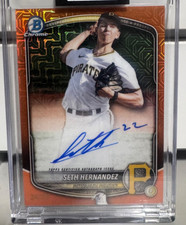 2025 Bowman Draft Seth Hernandez Orange Mojo Refractor Auto /25 Mega Box Pirates