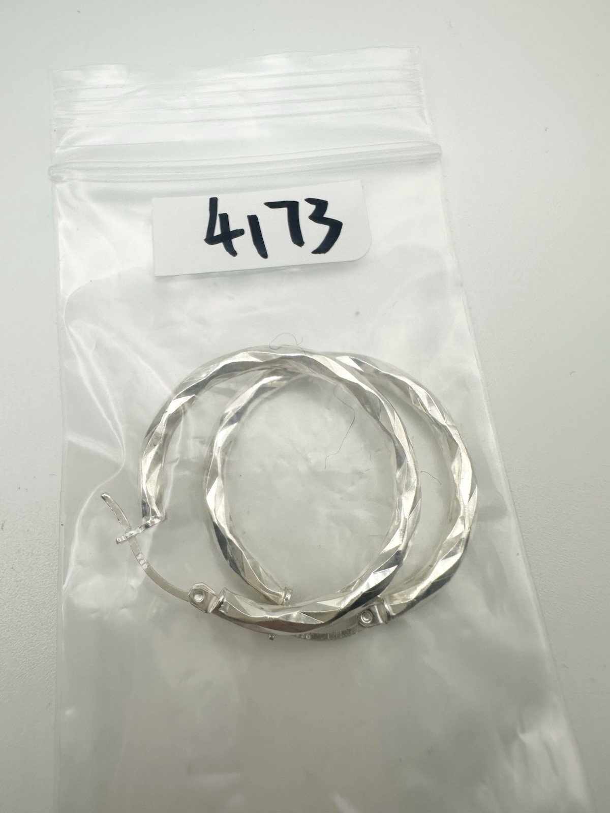 925 Solid Sterling Silver Shiny Twisted Chunky Cr… - image 6